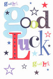 The essence of encouragement shines from this vibrant good luck card, designed with the thoughtful artistry one would expect from a Belgravia florist. The greeting of 'Good Luck' unfurls in an expressive blend of oversized pastel blue, bold crimson, emerald green, and rich violet, each letter reflecting the lively diversity found among the boutiques of Kinnerton Street or the gardens of Belgrave Square. Dotted across the pristine white background, stars in deep navy, twilight mauve, and gentle lime evoke the limitless hopes of a starry London night. The card's sleek texture suggests luxury and care-much like the feel of velvety petals in a hand-delivered bouquet. Crafted for life's turning points-a university graduation, an audition, or the opening of a new shop nearby-this card channels the unwavering faith and supportive spirit at the centre of Belgravia, encapsulating warm wishes in a touchably elegant format. The result is both uplifting and grounding-a small expression of belief, ready to send luck and joy onward into someone's next chapter.